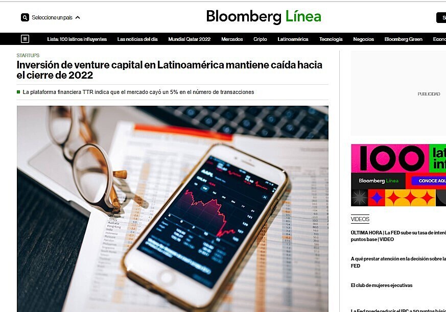 Inversin de venture capital en Latinoamrica mantiene cada hacia el cierre de 2022